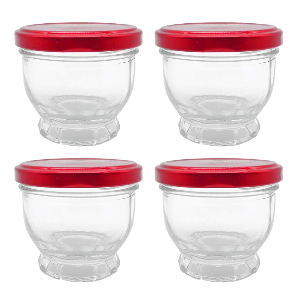 Amazon｜Cabilock ガラスデザートカップ金型ふた付き再利用可能